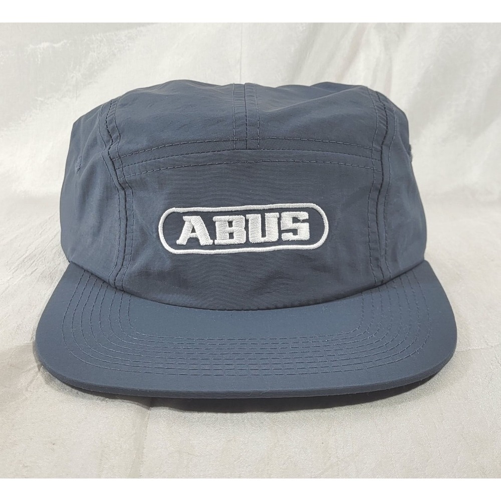ABUS Cycling 5 Panel Unstructured Adjustable Buckle Hat w/ Embroidery - Blue